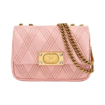 Valentino Chlorovinyl Polyvinyl Chloride Shoulder Bag Small Size Women's Pink