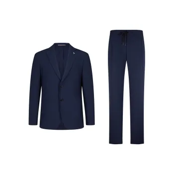 Tommy Hilfiger Business Suits Men's Dark Blue Stripes