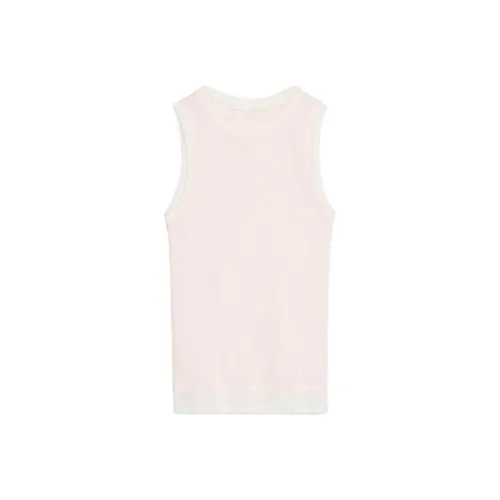 ZARA Tank Tops Women's Light Pink Red