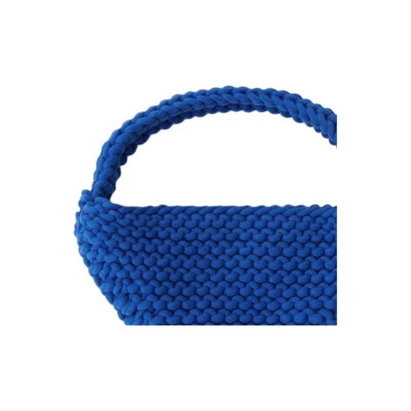 NOTHING WRITTEN Cotton And Polyester Blend Handbag Medium Size Unisex Blue-2