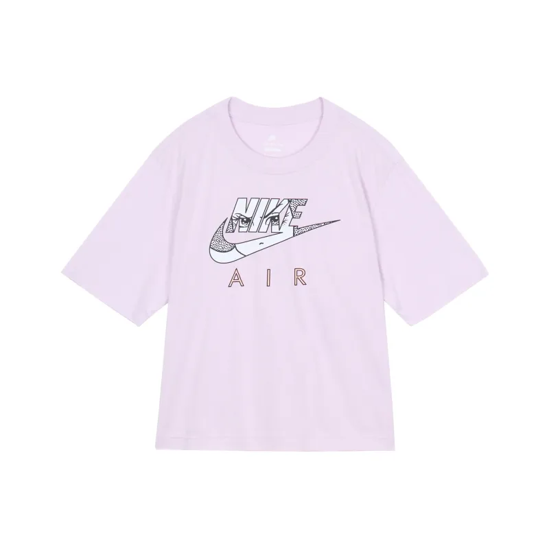 Nike Set in Sleeve T Shirt Women's Pink Purple-0