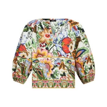 ETRO V-Neck Floral Printed Blouse