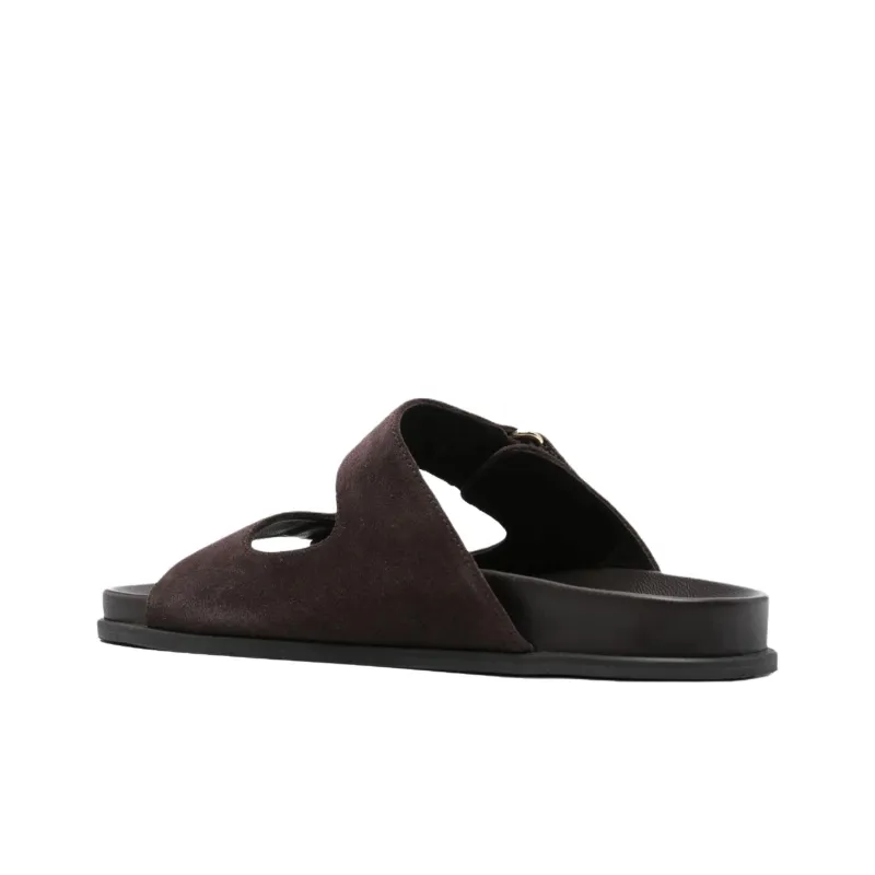 Jimmy Choo Fayence Slide Slippers Women's Brown-2