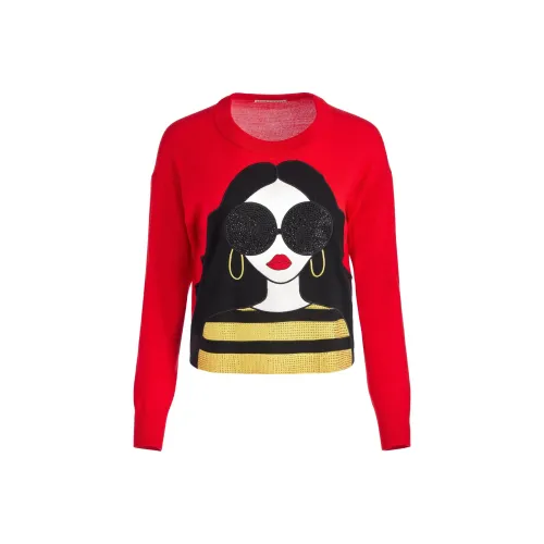 ALICE+OLIVIA Gleeson Appliqué Staceface Jumper
