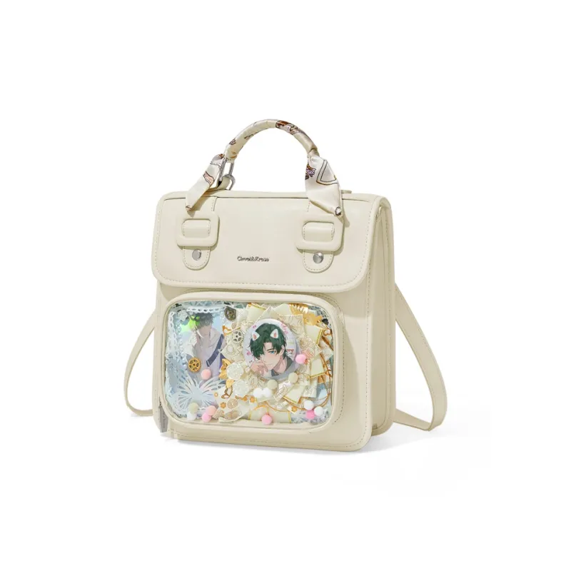 CinvaiKrose Synthetic Leather With PVC Backpack One Shoulder Crossbody Backpack Regular Women's-1