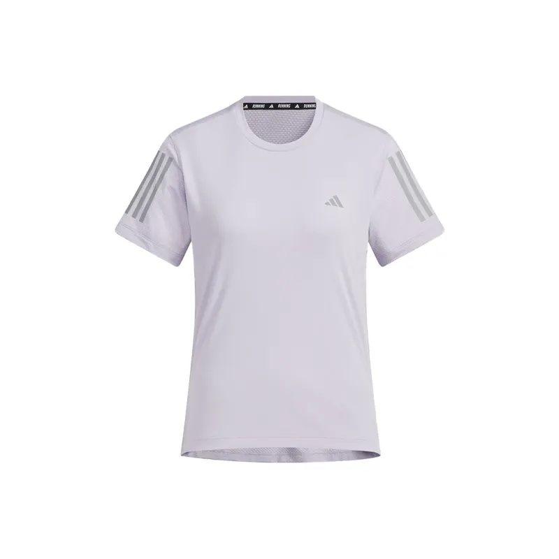 Adidas Own The Run Regular T Shirt Women's Light Purple/Dark Silver Gray-0