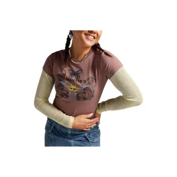 Converse Blooming Skate T-Shirt Women's Red Brown