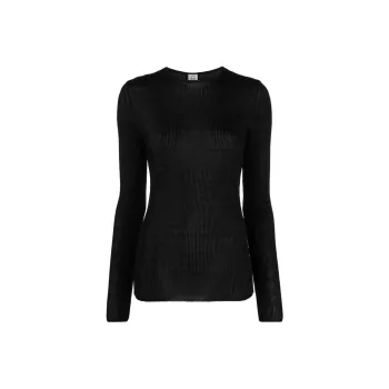 TOTEME Metallic Ribbed knit Jumper