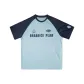 BKC Patchwork Canvas Short-Sleeved-Navy Blue