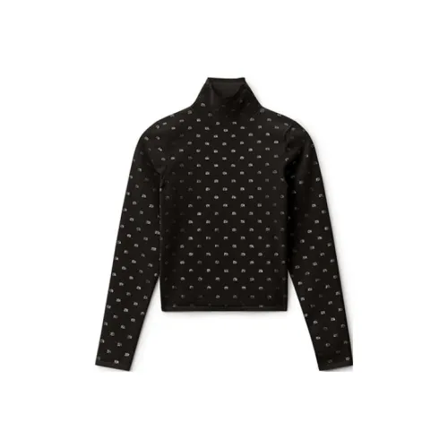 Alexander Wang Crystal Logo Crop Top