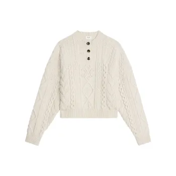 CELINE Triomphe Crew Neck Sweater In Aran Wool