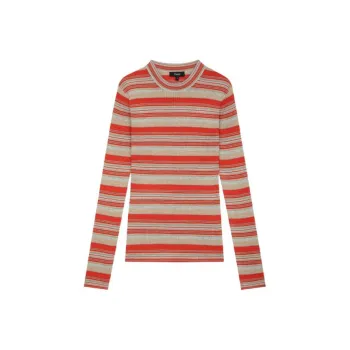 THEORY SS23 Sweaters Women's Orange Stripes