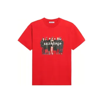 Balenciaga T Shirt, Regular Fit Women's Red