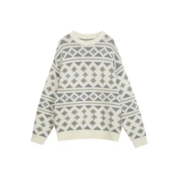 Omont Sweater Women's Gray White Apricot
