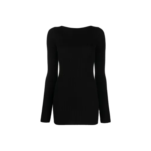 RICK OWENS Maglia Backless Slash-Neck Knitted Top