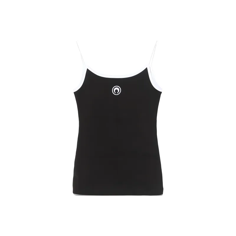 Marine Serre Moon Logo Ribbed Tank Top-0