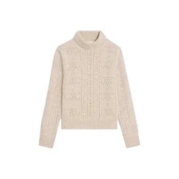 CELINE Turtleneck Sweater In Shetland Pointelle