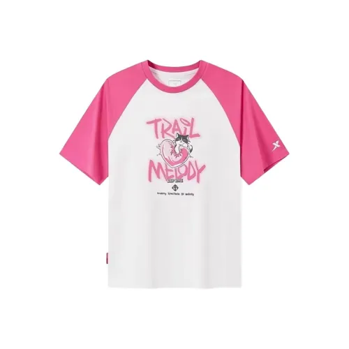 XTEP T Shirt Women's Raw White/Mountain Eagle Red