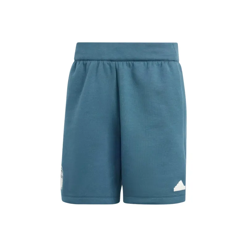 Adidas Italy Travel Shorts Soccer Bottoms Men's Gray Green-0