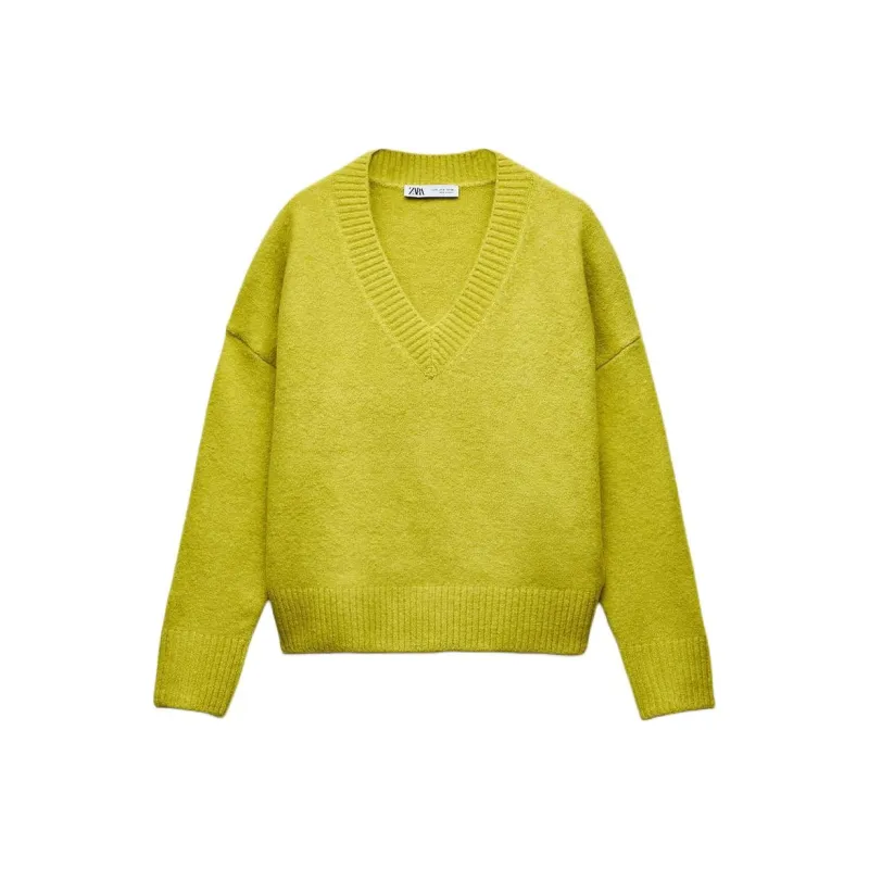 ZARA Sweater Women's Orange Yellow-0