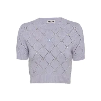 MIU MIU SS23 Sweater Women's Purple