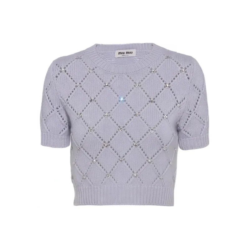 MIU MIU SS23 Sweater Women's Purple-0