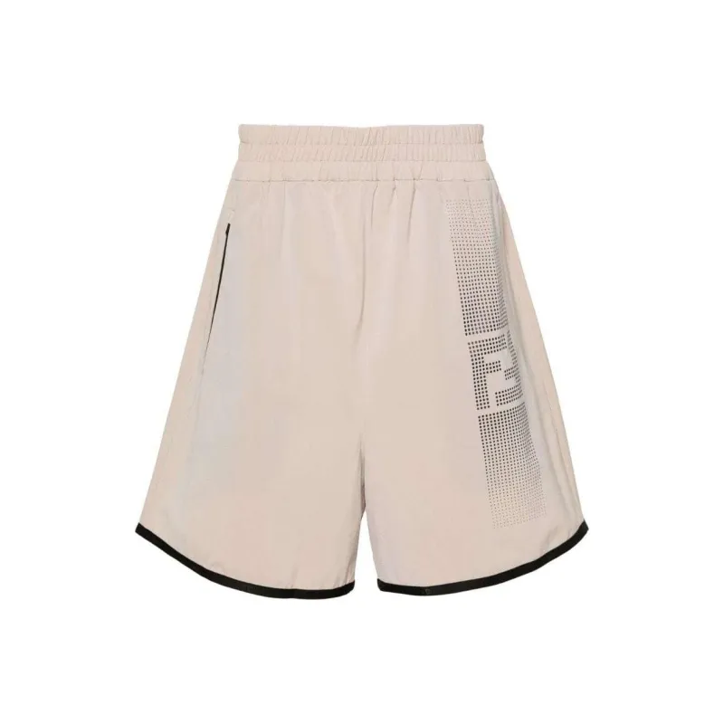 FENDI FF print Track Shorts-0