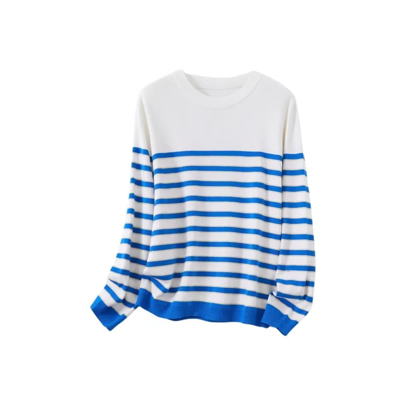 Vidolas Sweater Women's White/Dazzling Royal Blue-0