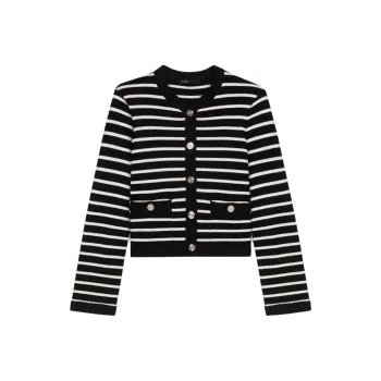 Maje Striped Cardigan