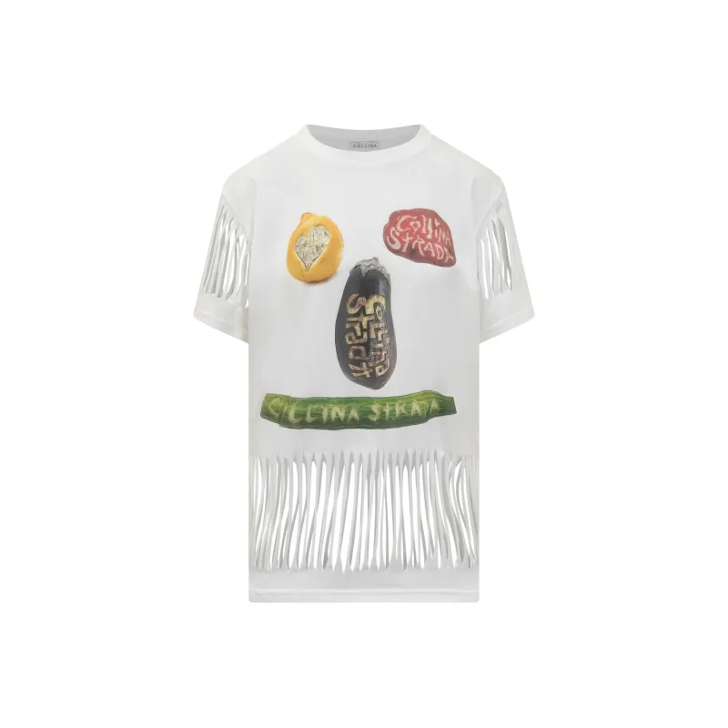 COLLINA STRADA Drop Shoulder Sleeve T-Shirt Women's Multicolor-0