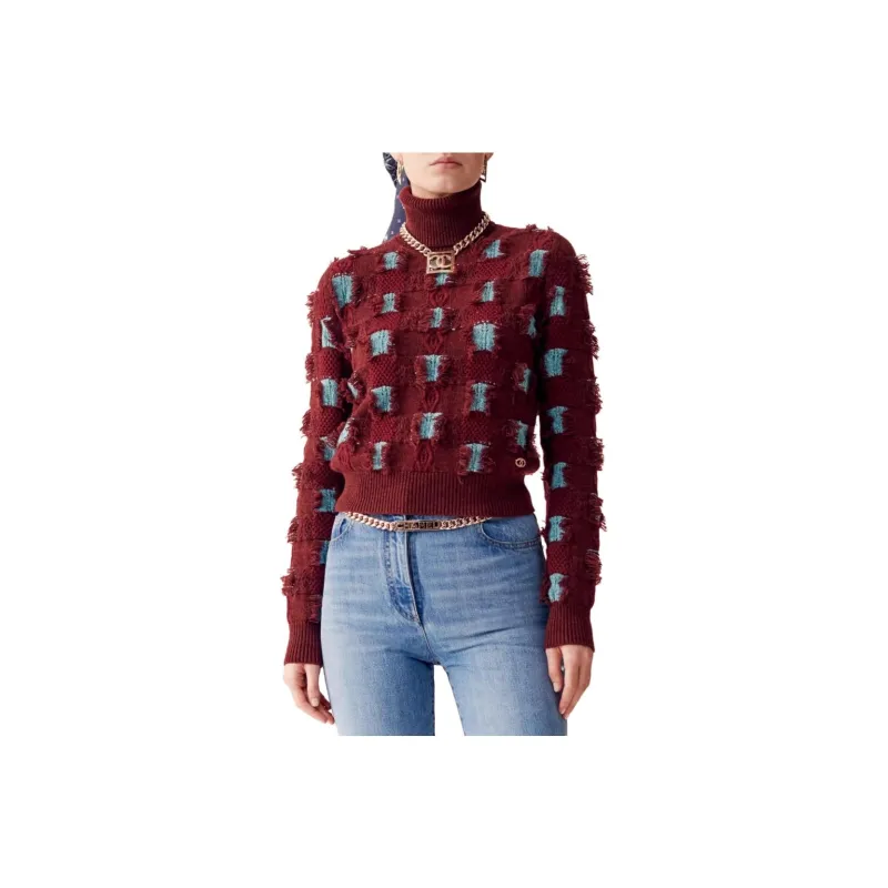 CHANEL Sweaters Women's Red-0