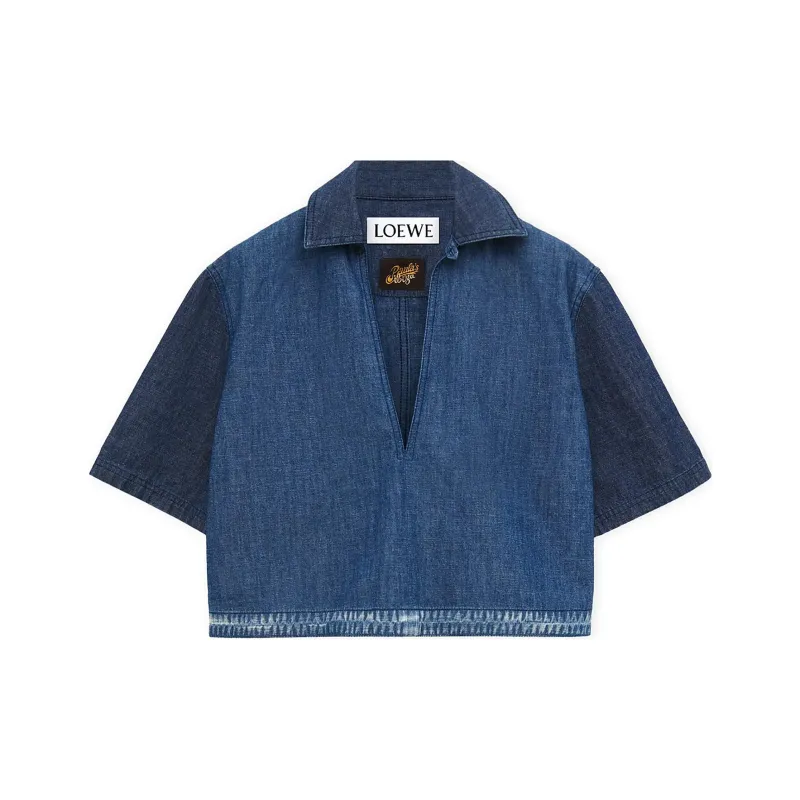 LOEWE Paula's Ibiza Cropped Vareuse 'Indigo Blue'-0