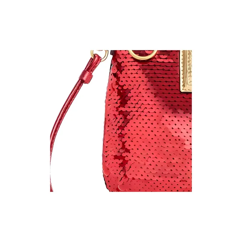 COACH POPPY Cotton Shoulder Bag Small Size Women's Red-1