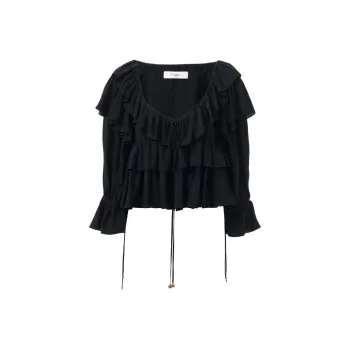 Chloé Ruffled Cropped Blouse