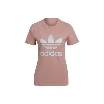 Adidas Originals ADICOLOR CLASSICS TREFOIL SS22 Set in Sleeve T Shirt Women's Pink