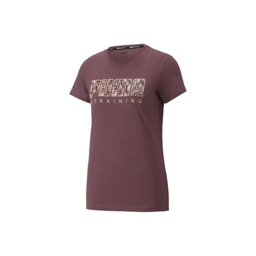 PUMA Performance Training T-Shirts Women's Burgundy