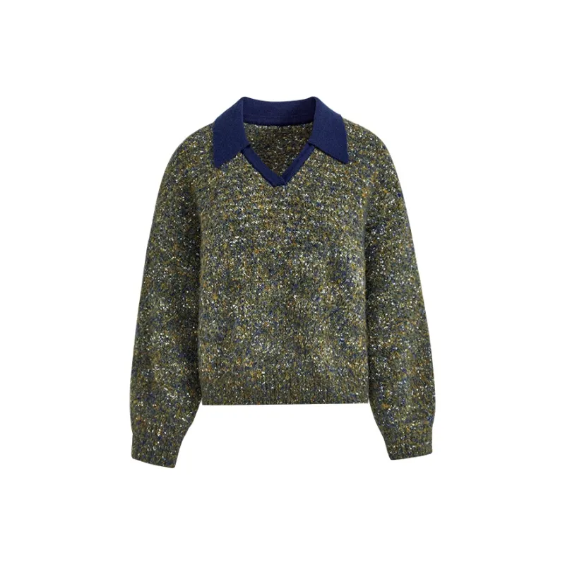 KUOSE Sweater Women's Gray Green-0