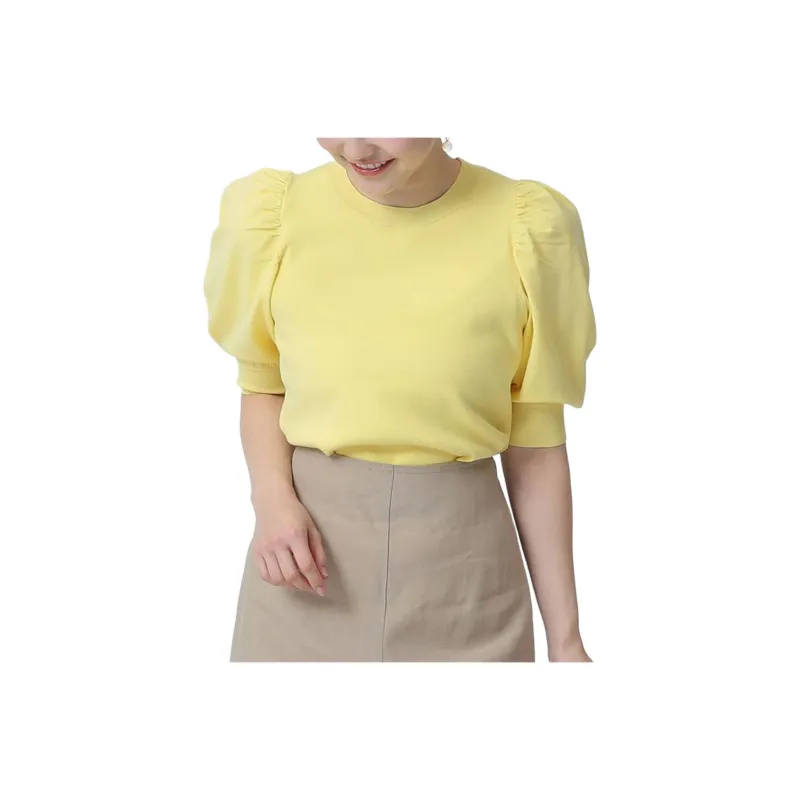 Beams T Shirts Women's Yellow-0