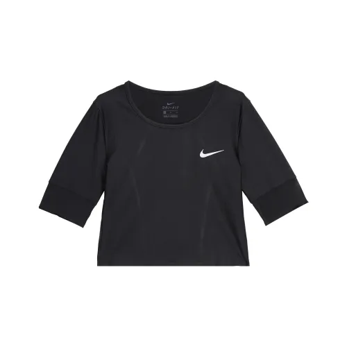 nike ivory Crop Tops Women's Black