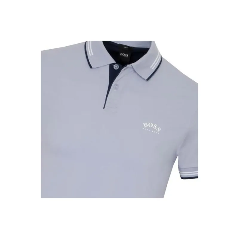 HUGO BOSS Polo Shirts Men Light Blue-2