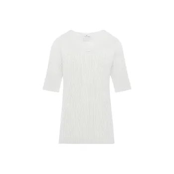 COURREGES Solar Crewneck Short Sleeved Jumper