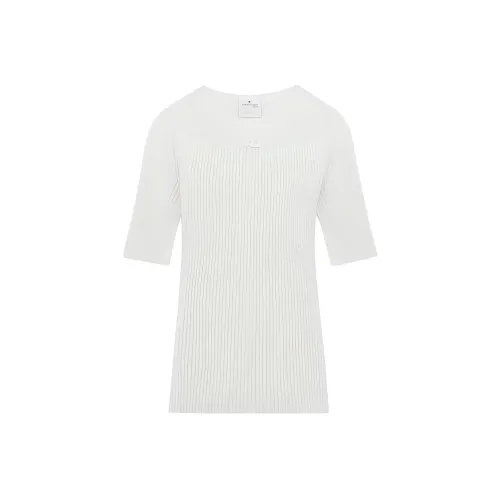COURREGES Solar Crewneck Short Sleeved Jumper