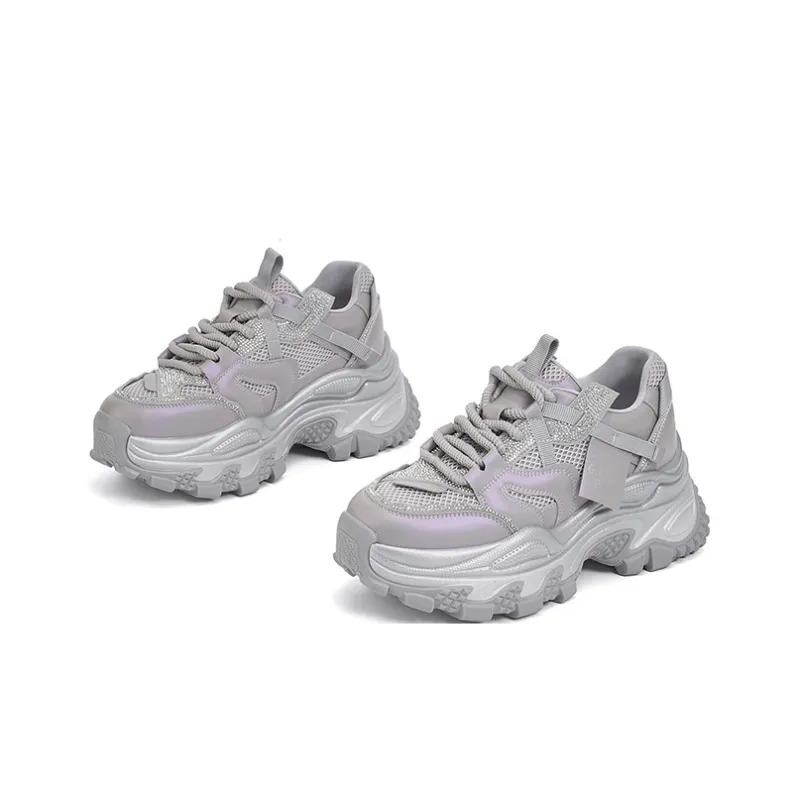 DAPHNE Anti Slip Wear Resistant Low Top Chunky Sneakers Women's-7