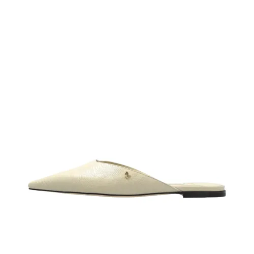 Jimmy Choo Closed Toe Slippers Women's Beige