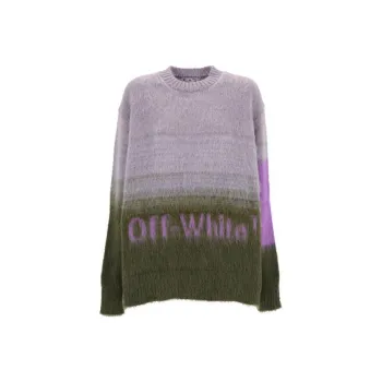 OFF WHITE Helvetica Ombré Logo print Jumper