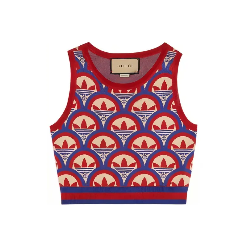 GUCCI X Adidas Jacquard Top Red/Blue-0