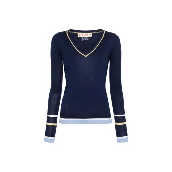 MARNI Stripe detailing Fine knitted Jumper