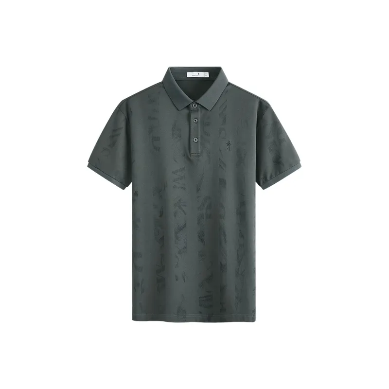 Dance With Wolves Polo Shirt Men's Dark Green-0