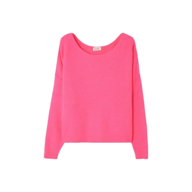 AMERICAN VINTAGE A.M FW24 Pull Femme Damsville Sweater Women's Neon Pink-0