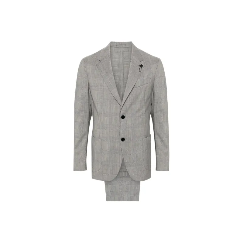 LARDINI Prince of Wales check Wool Suit-0